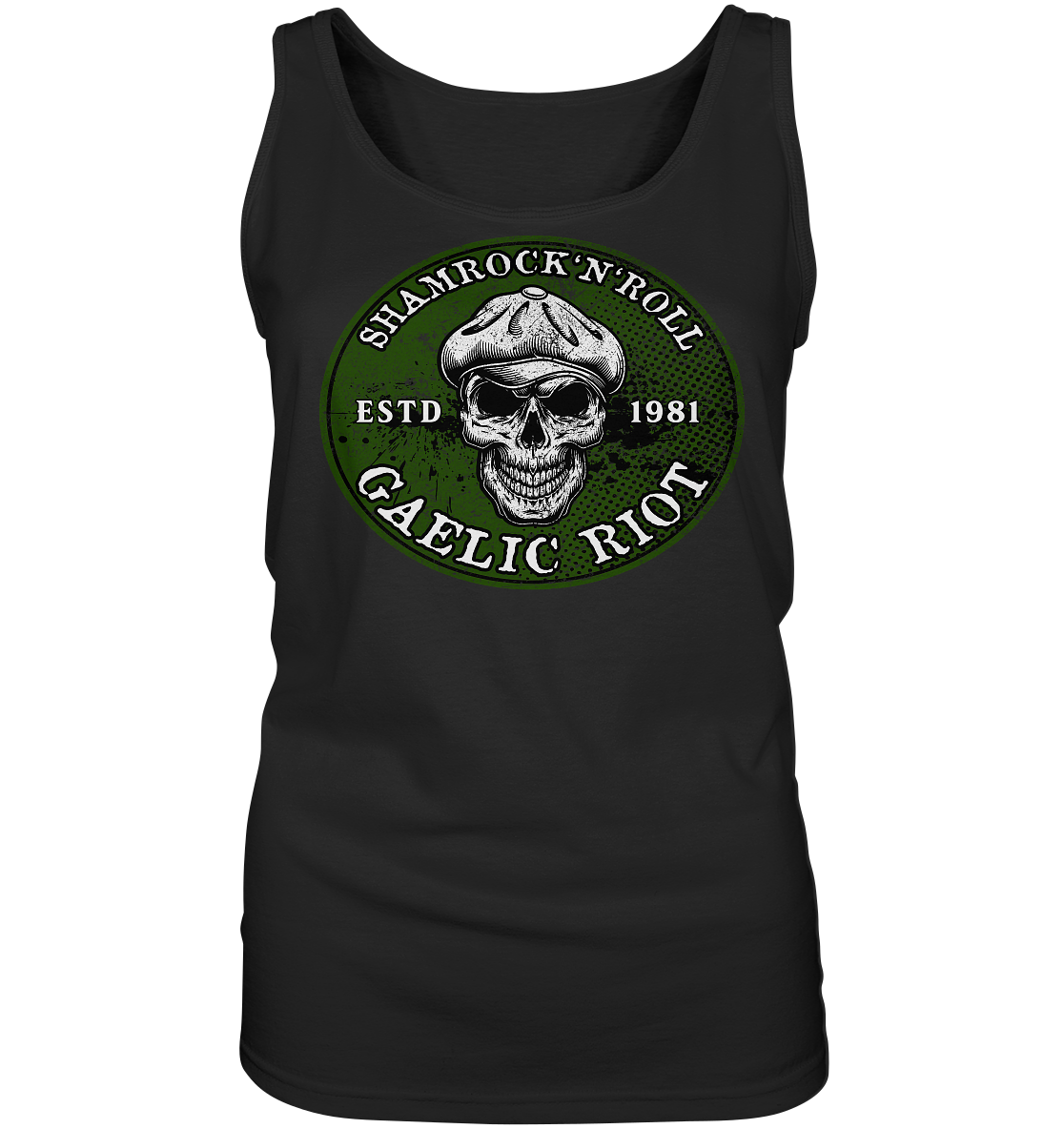 Shamrock And Roll "Skull / Gaelic Riot" - Ladies Tank-Top