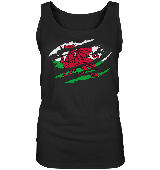 Wales "Flag Scratch" - Ladies Tank-Top