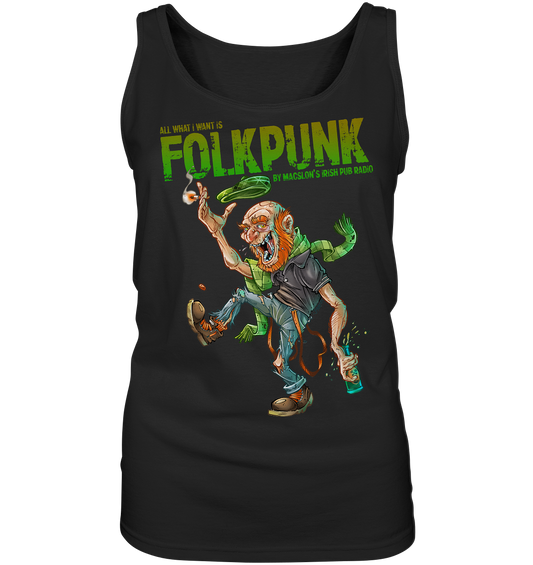 All What I Want Is "Folkpunk" - Ladies Tank-Top