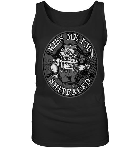 Kiss Me I'm Shitfaced - Ladies Tank-Top