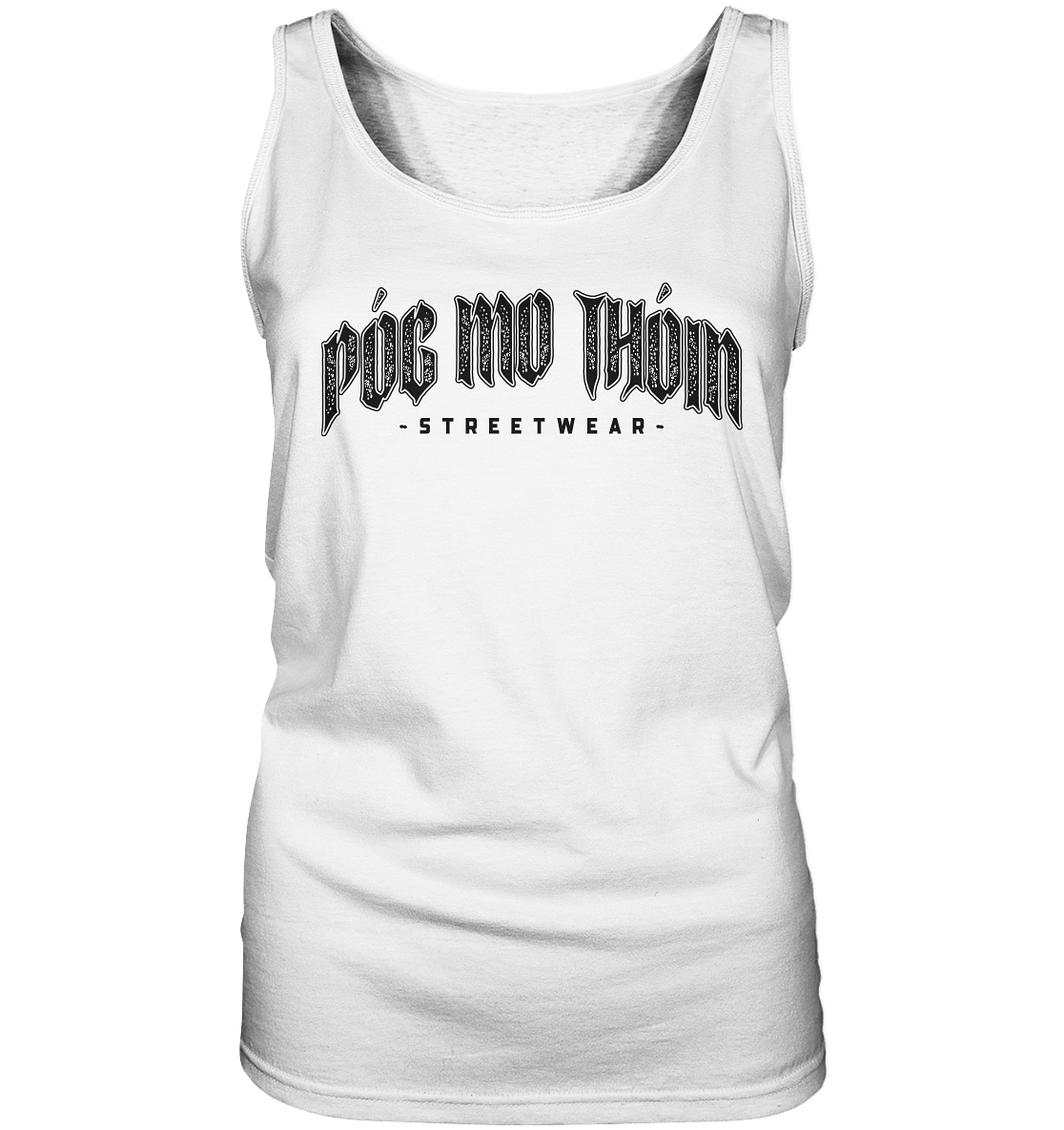 Póg Mo Thóin Streetwear "Black Logo" - Ladies Tank-Top