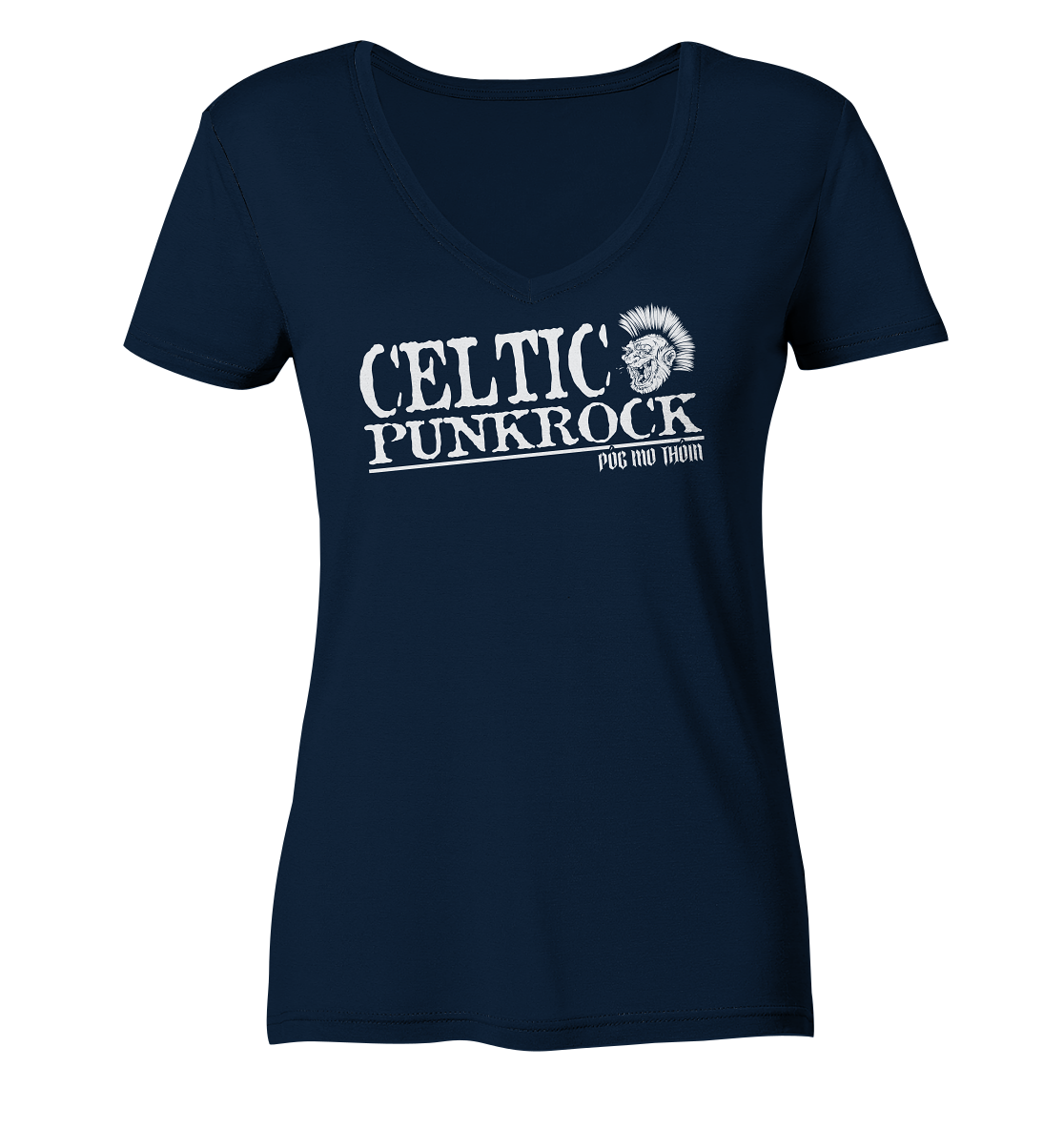 Póg Mo Thóin Streetwear "Celtic Punkrock" - Ladies V-Neck Shirt