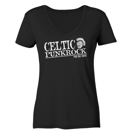 Póg Mo Thóin Streetwear "Celtic Punkrock" - Ladies V-Neck Shirt