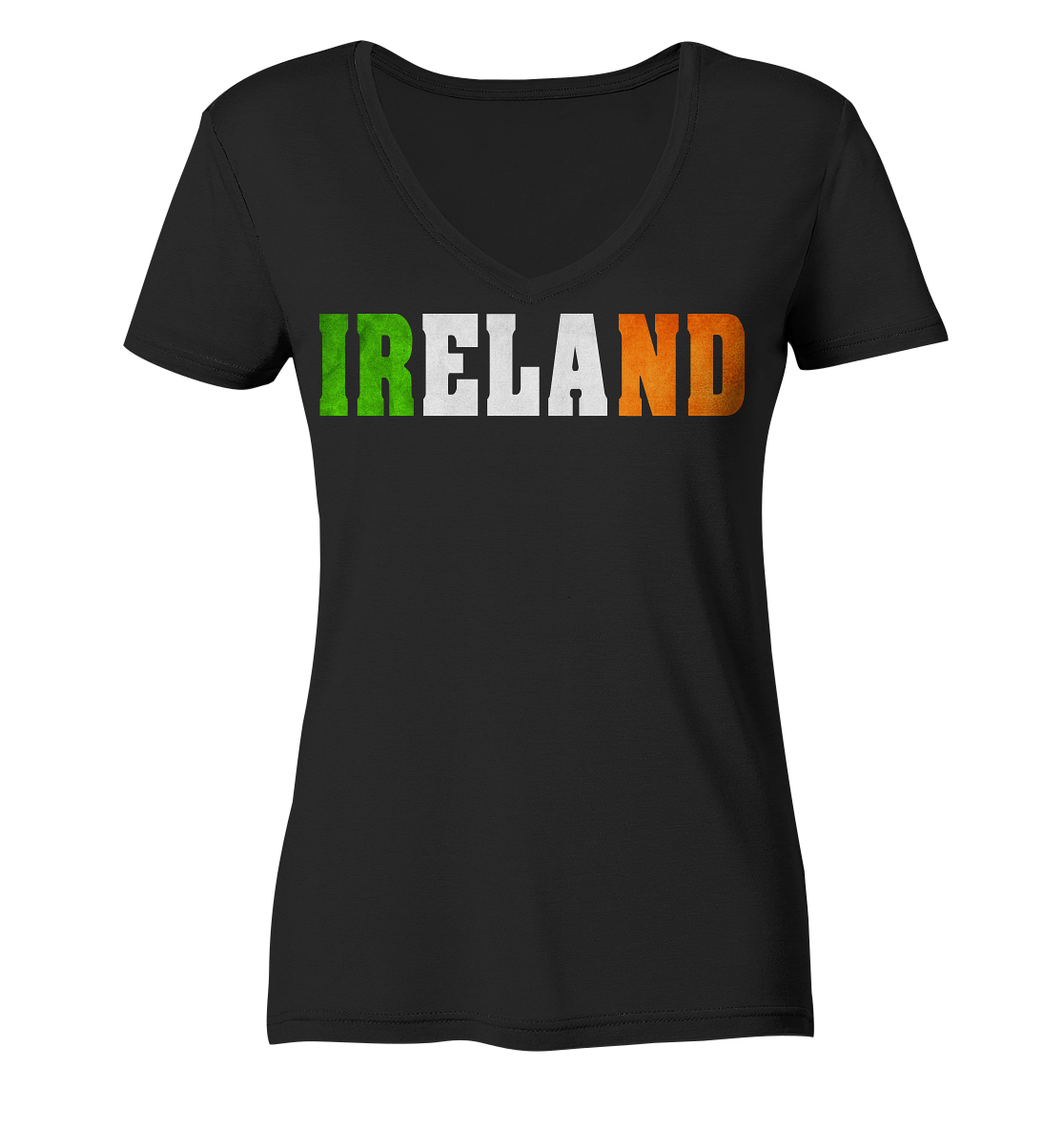 Ireland "Flag Logo" - Ladies V-Neck Shirt
