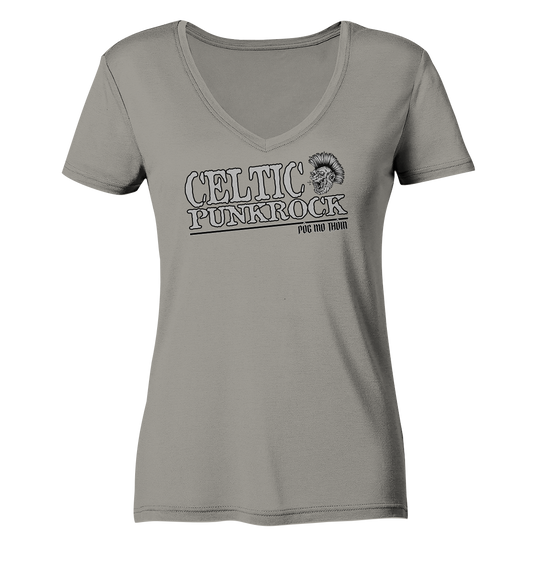 Póg Mo Thóin Streetwear "Celtic Punkrock" - Ladies V-Neck Shirt