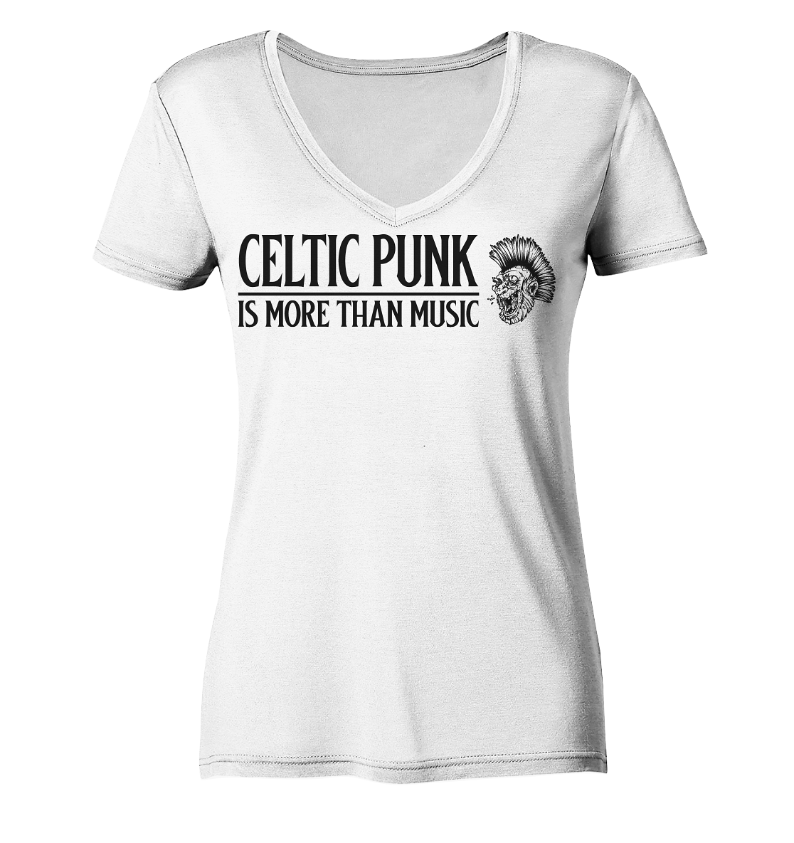 Celtic Punk "Is More Than Music" - Ladies V-Neck Shirt