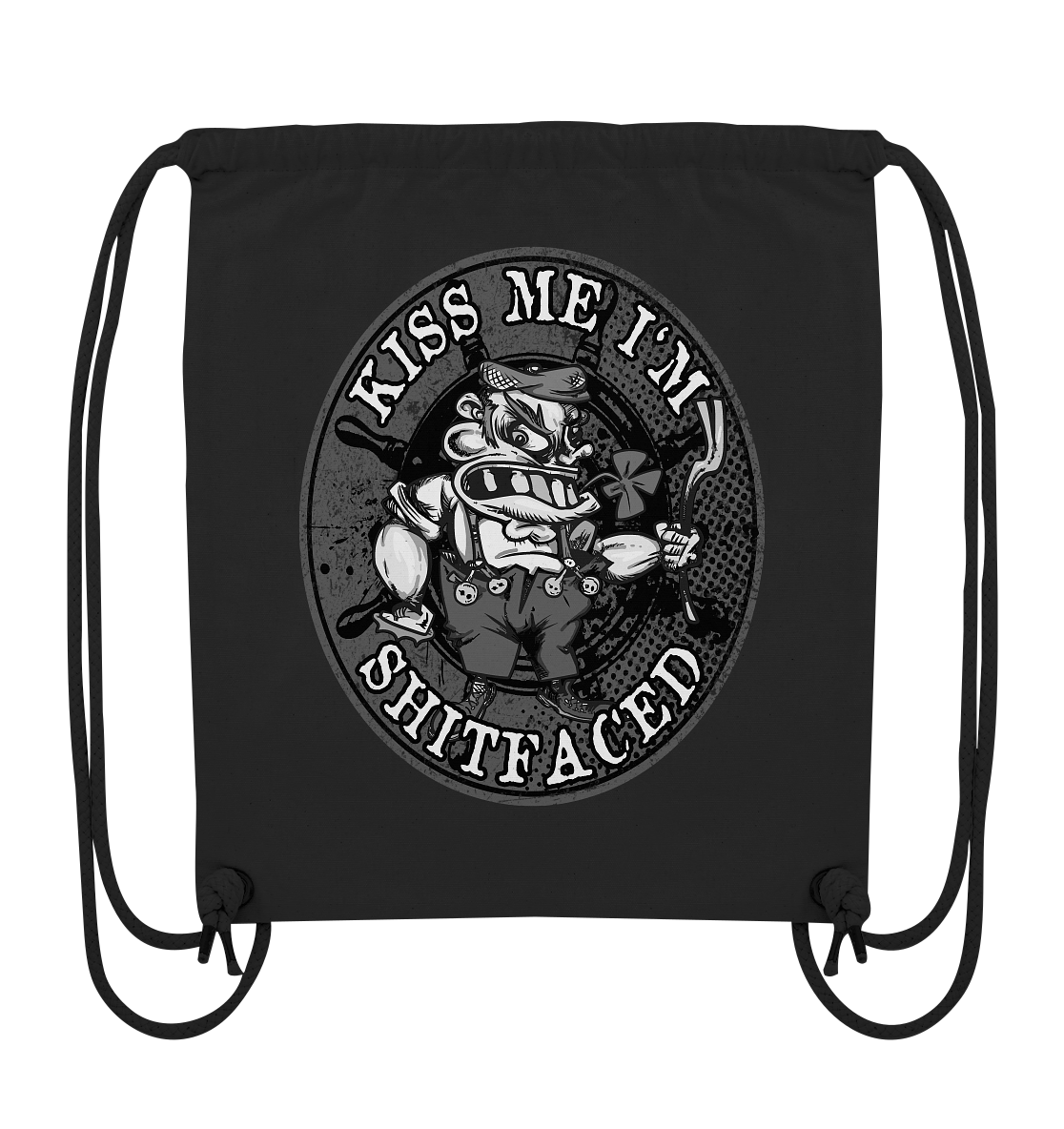 Kiss Me I'm Shitfaced - Organic Gym-Bag