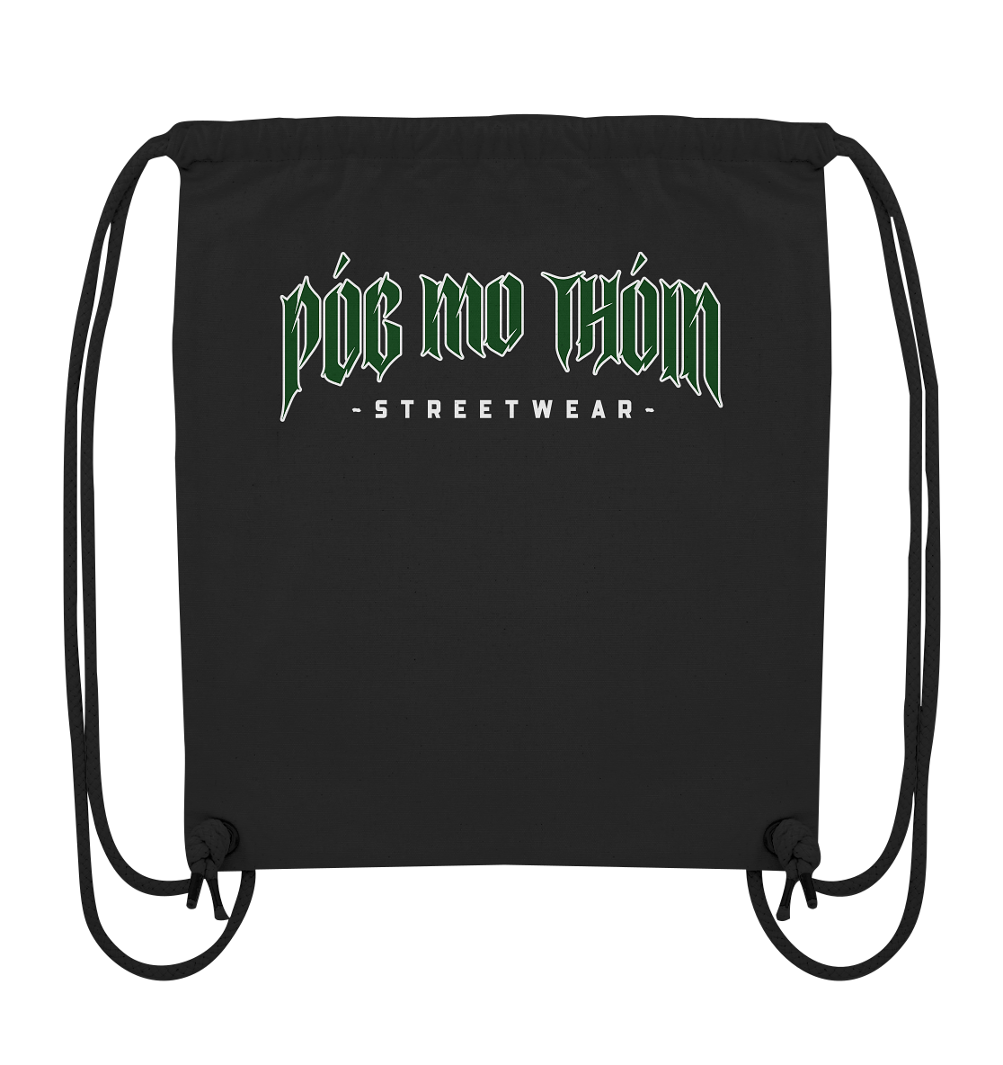 Póg Mo Thóin Streetwear "Green Logo" - Organic Gym-Bag