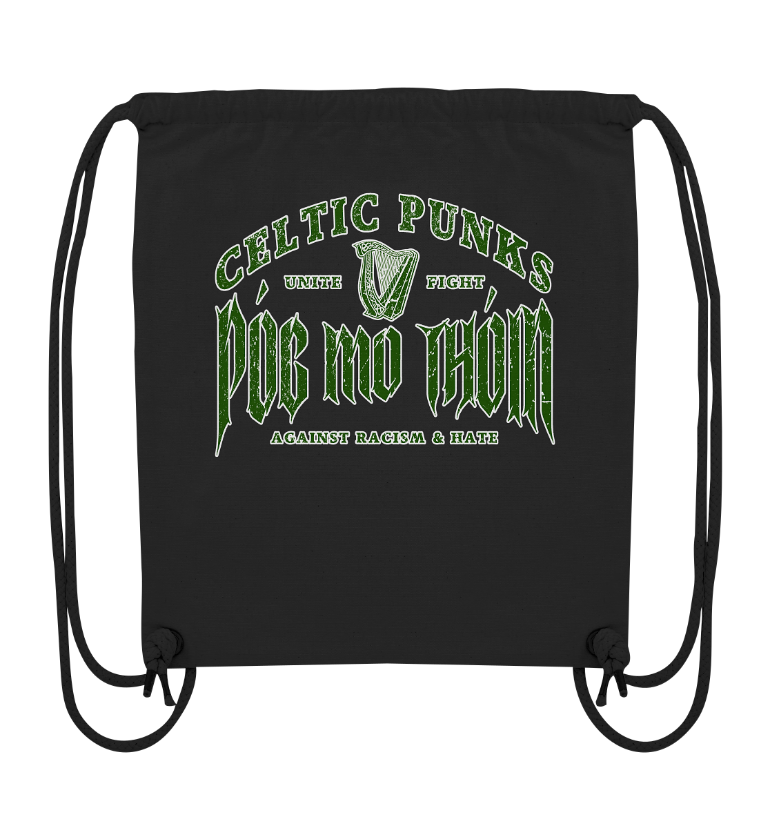 Póg Mo Thóin Streetwear "Celtic Punks Against Racism & Hate / Unite & Fight" - Organic Gym-Bag