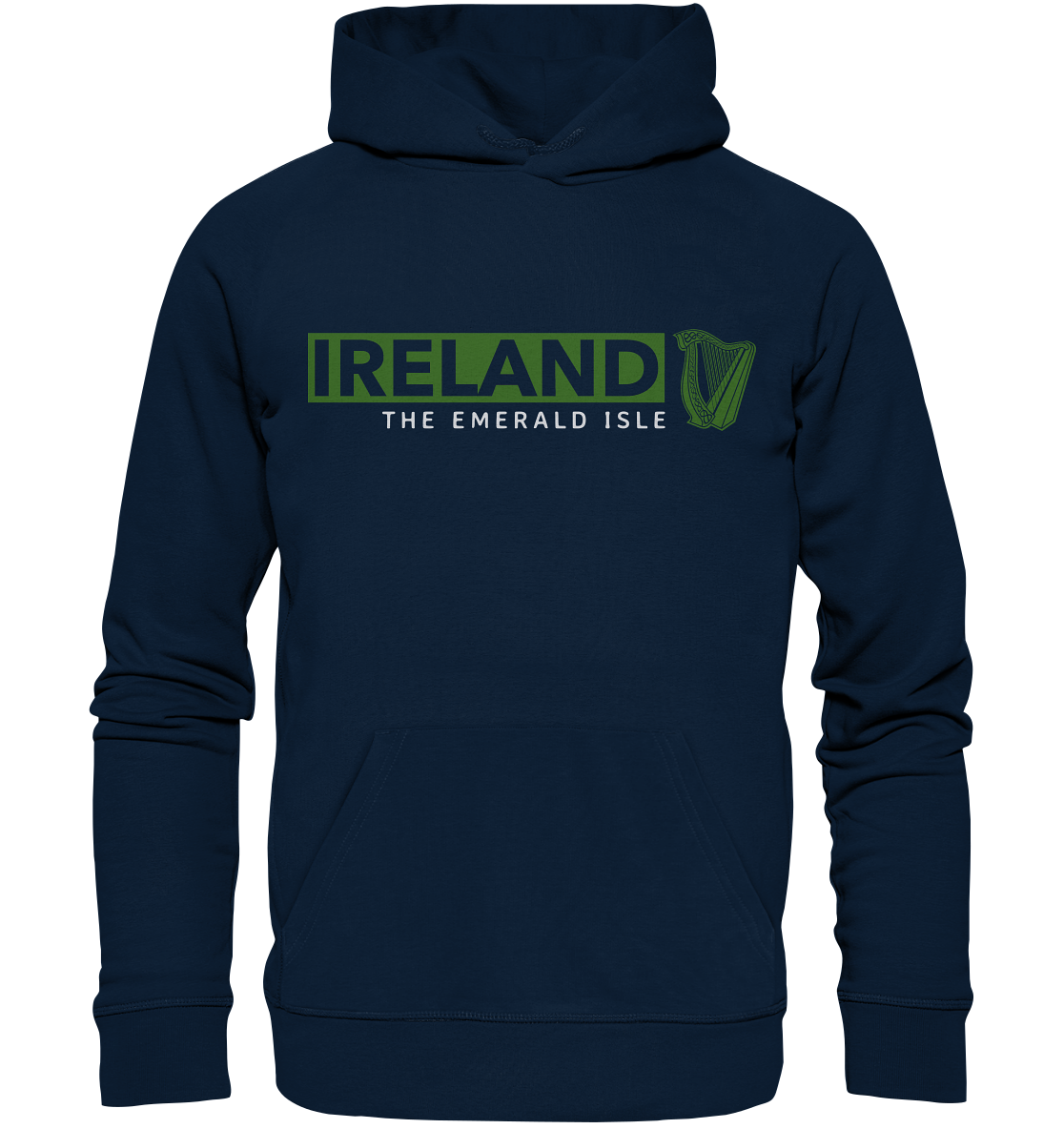 Ireland "The Emerald Isle / Harp" - Organic Hoodie