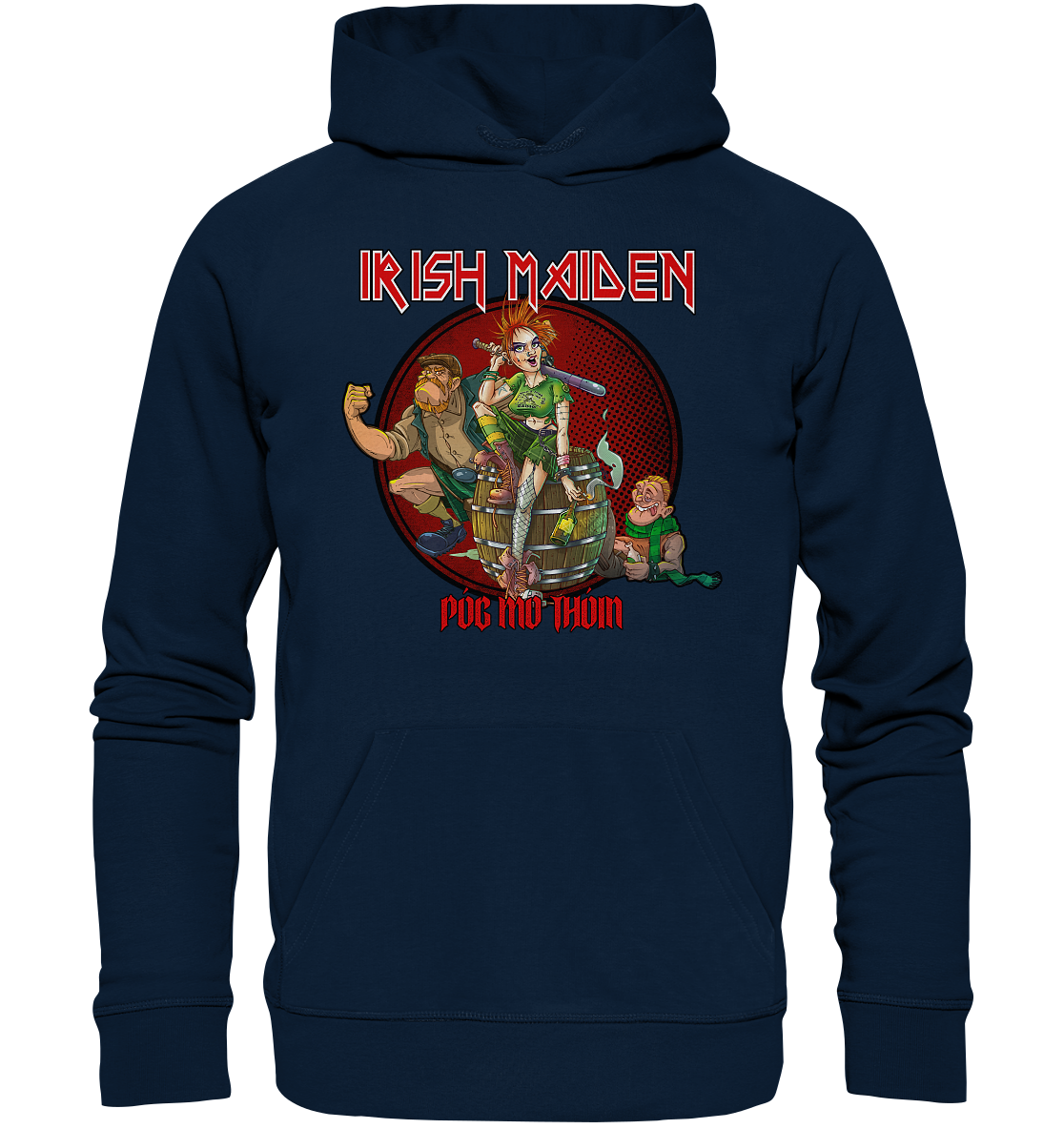 Póg Mo Thóin Streetwear "Irish Maiden" - Organic Hoodie