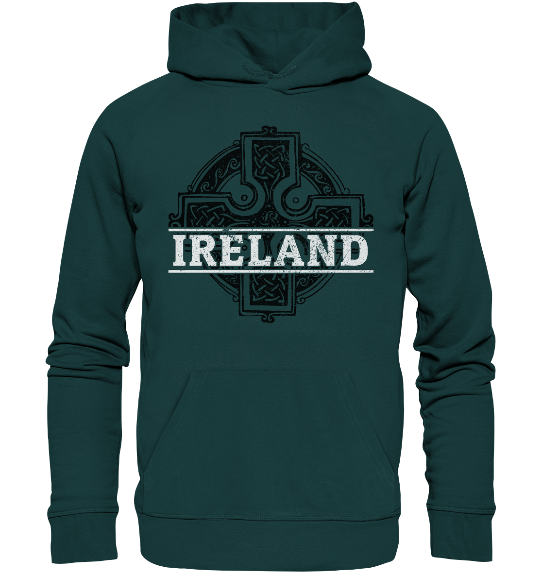 Ireland "Celtic Cross" - Organic Hoodie