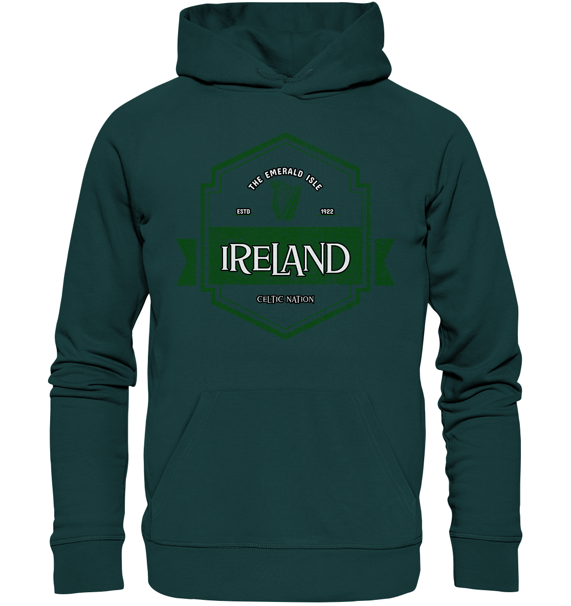 Ireland "The Emerald Isle / Celtic Nation" - Organic Hoodie