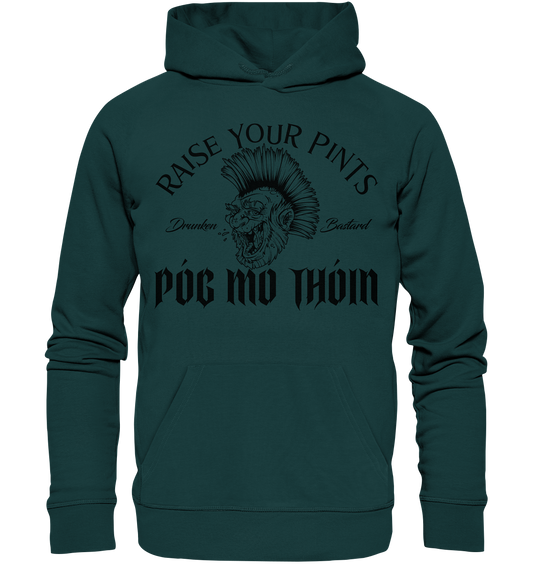 Póg Mo Thóin Streetwear "Drunken Bastard" - Organic Hoodie