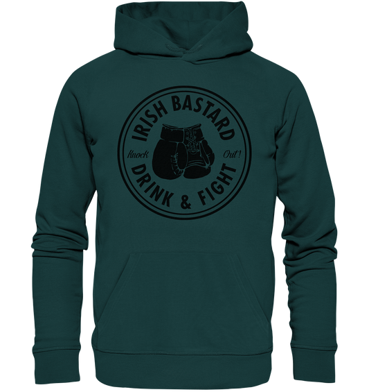 Irish Bastard "Drink & Fight" - Organic Hoodie