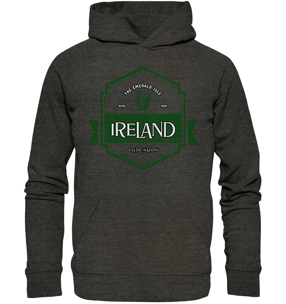 Ireland "The Emerald Isle / Celtic Nation" - Organic Hoodie