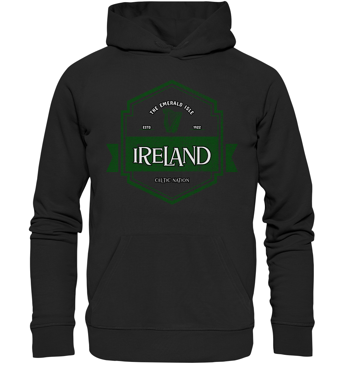 Ireland "The Emerald Isle / Celtic Nation" - Organic Hoodie