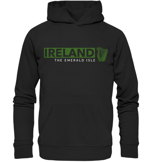 Ireland "The Emerald Isle / Harp" - Organic Hoodie