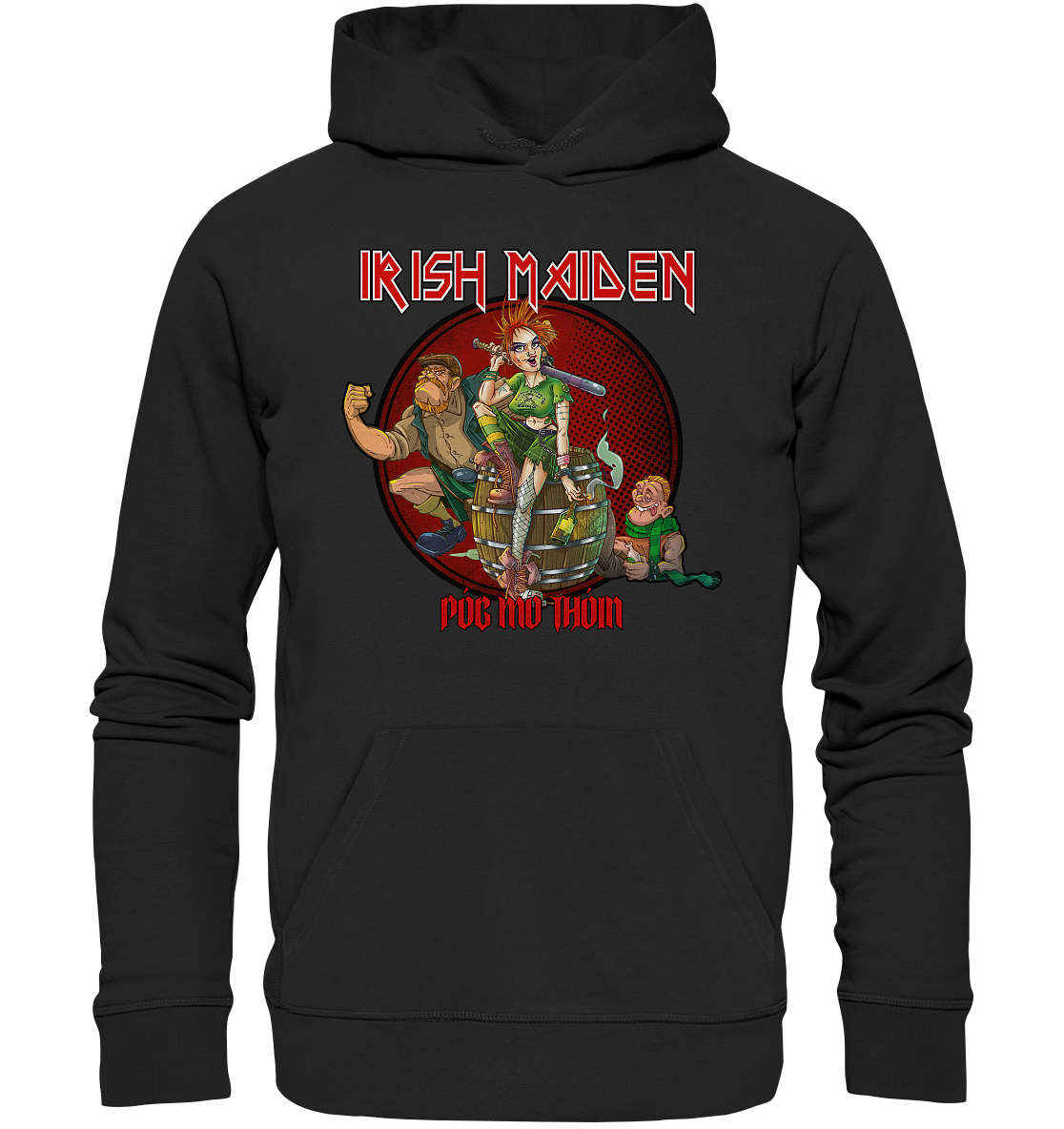 Póg Mo Thóin Streetwear "Irish Maiden" - Organic Hoodie