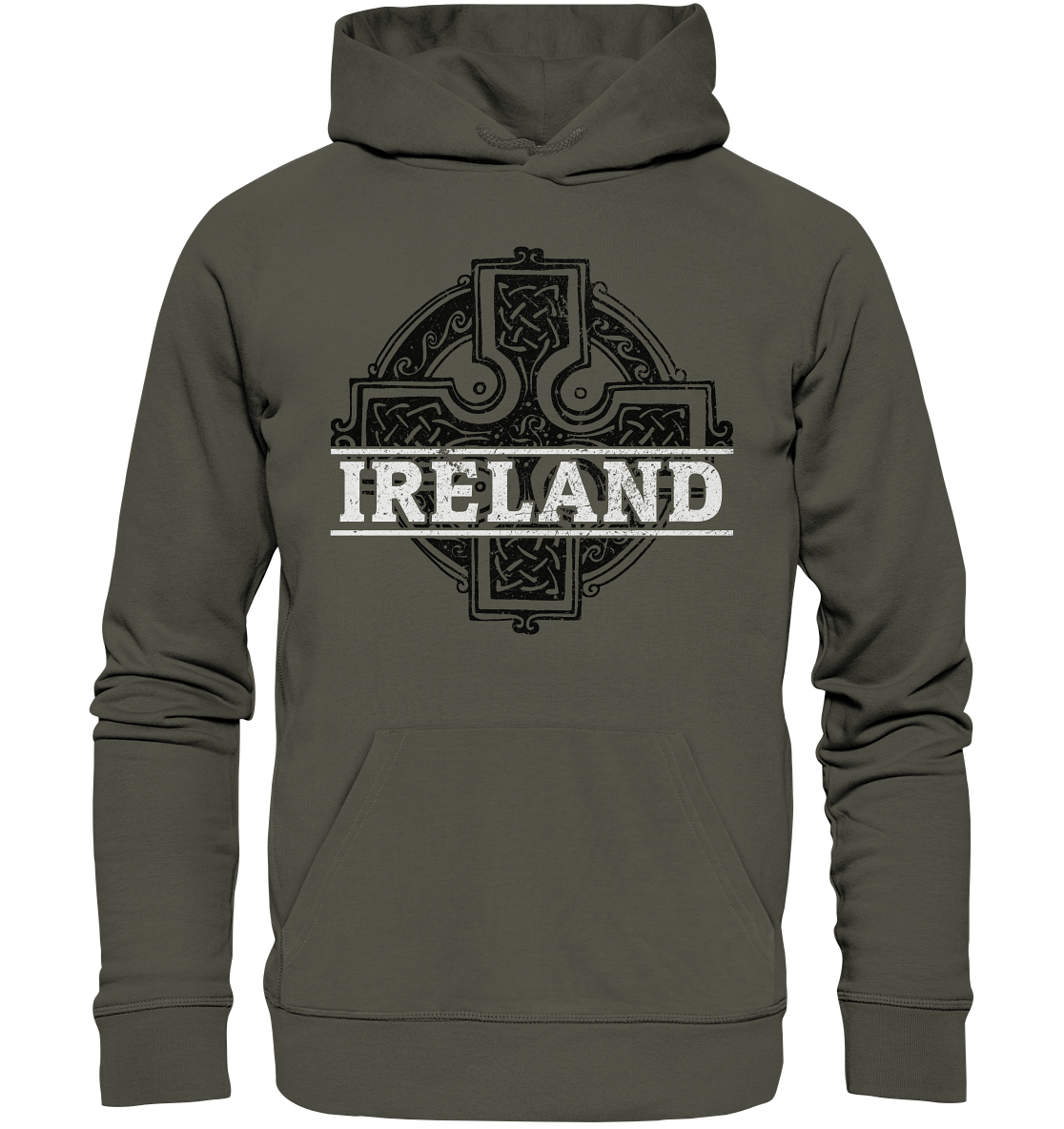 Ireland "Celtic Cross" - Organic Hoodie