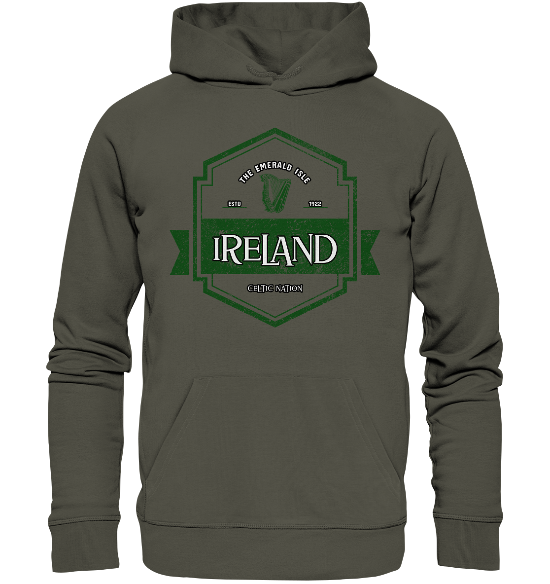 Ireland "The Emerald Isle / Celtic Nation" - Organic Hoodie
