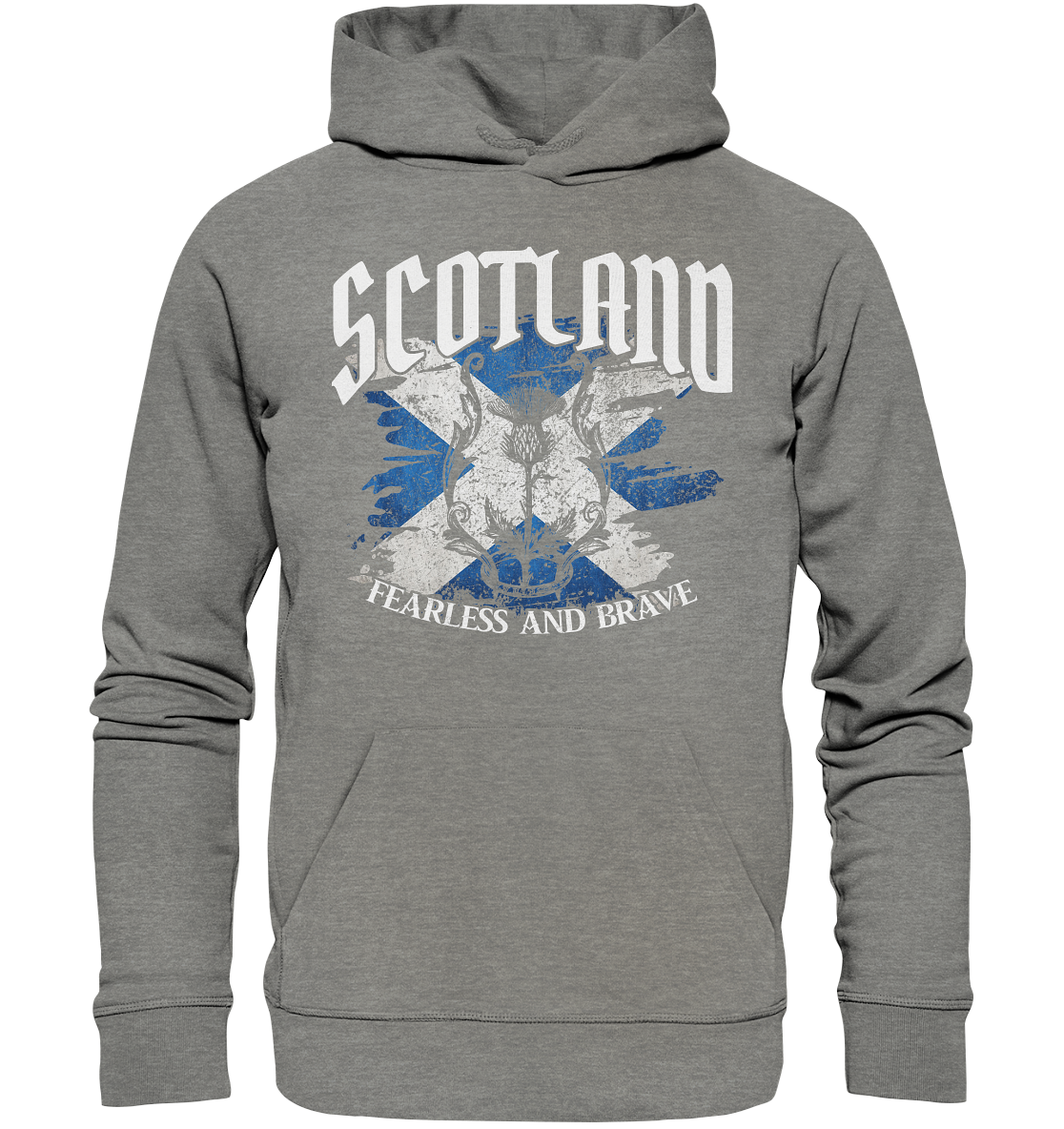 Scotland "Fearless and Brave / Splatter" - Organic Hoodie
