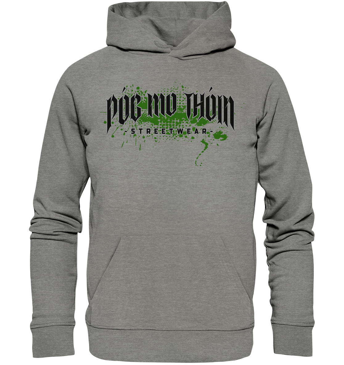 Póg Mo Thóin Streetwear "Splatter Logo" - Organic Hoodie