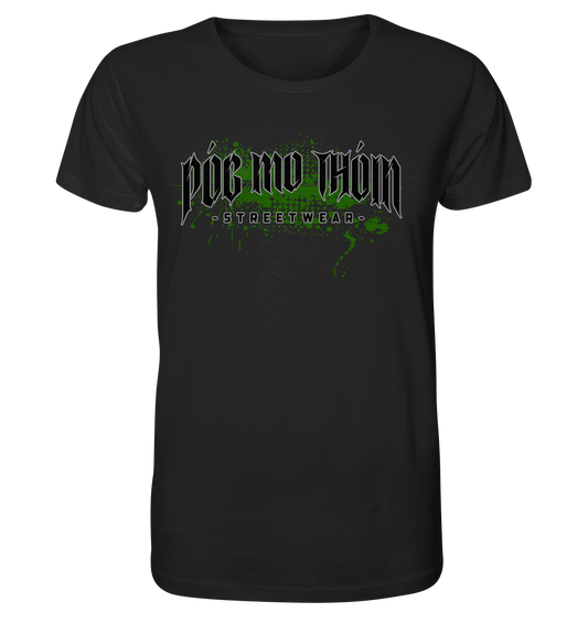 Póg Mo Thóin Streetwear "Splatter Logo" - Organic Shirt