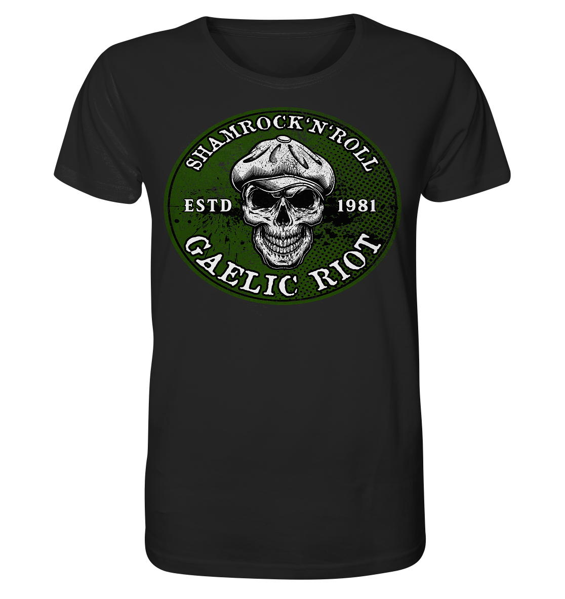 Shamrock And Roll "Skull / Gaelic Riot" - Organic Shirt