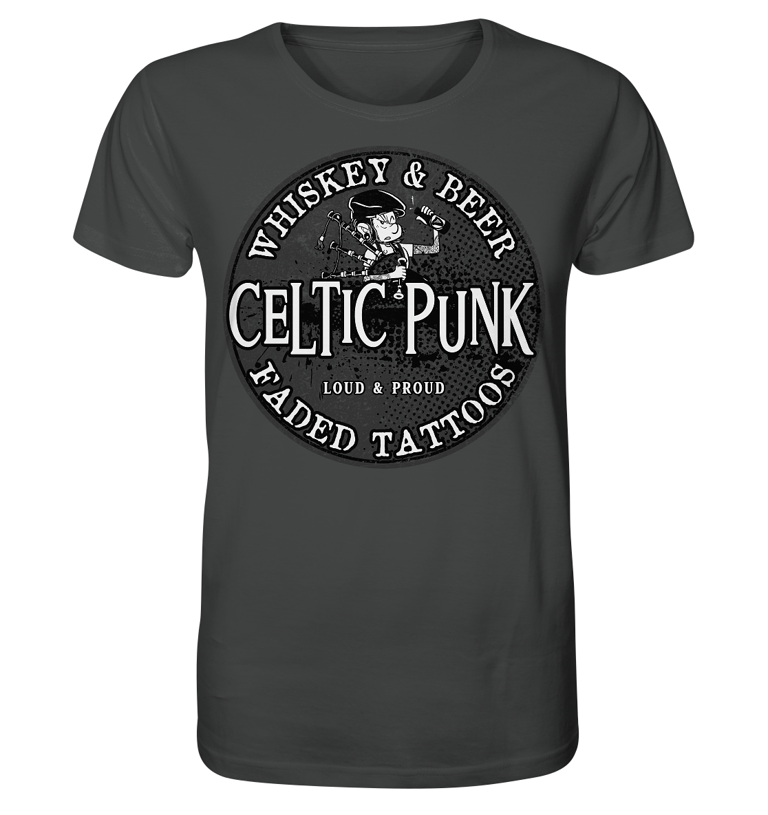 Celtic Punk "Whiskey, Beer & Faded Tattoos" - Organic Shirt