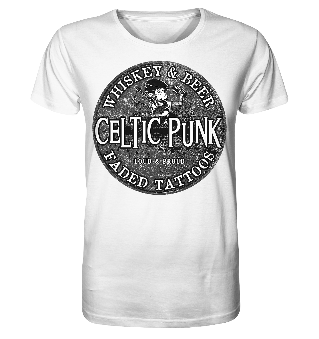 Celtic Punk "Whiskey, Beer & Faded Tattoos" - Organic Shirt