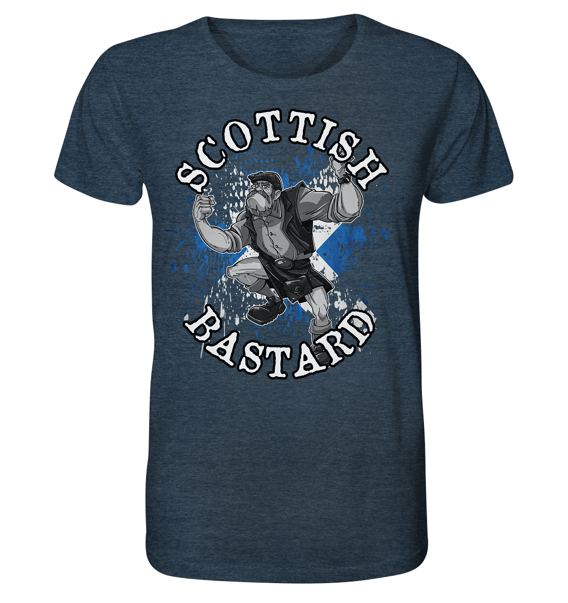 "Scottish Bastard" - Organic Shirt (meliert)