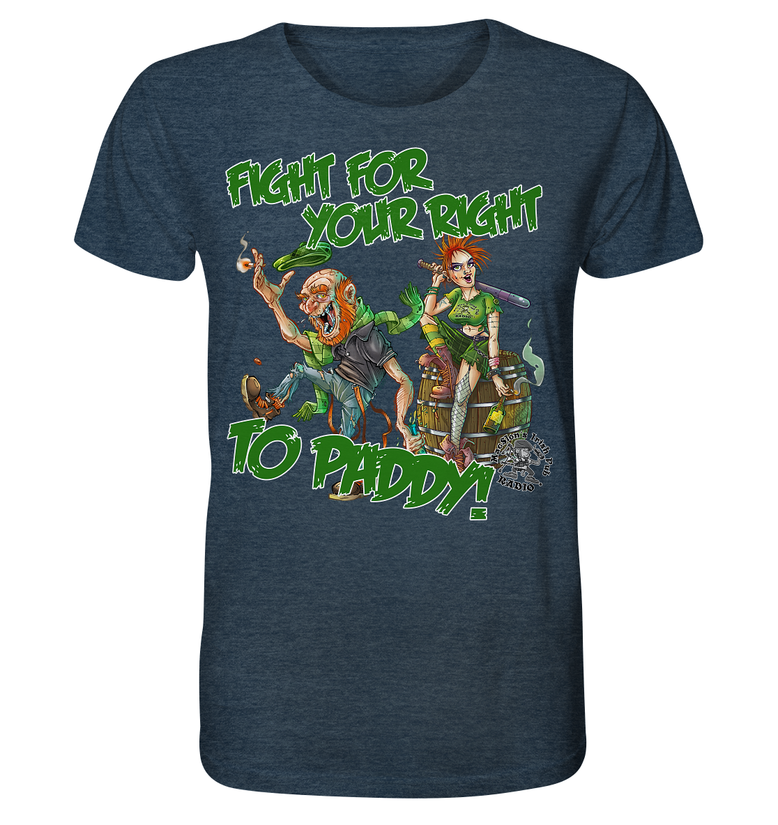 Fight For Your Right To Paddy - Organic Shirt (meliert)