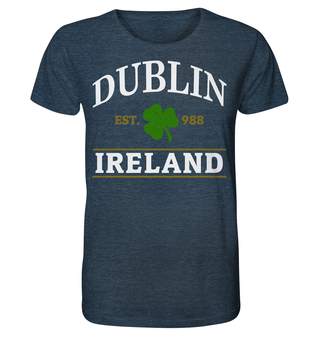 Dublin - Ireland "Est. 988" - Organic Shirt (meliert)