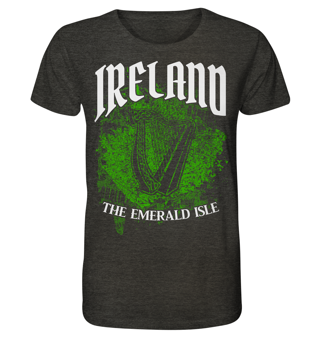 Ireland "The Emerald Isle / Splatter" - Organic Shirt (meliert)