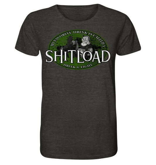 My Favorite Drink Is Called A "Shitload" - Organic Shirt (meliert)