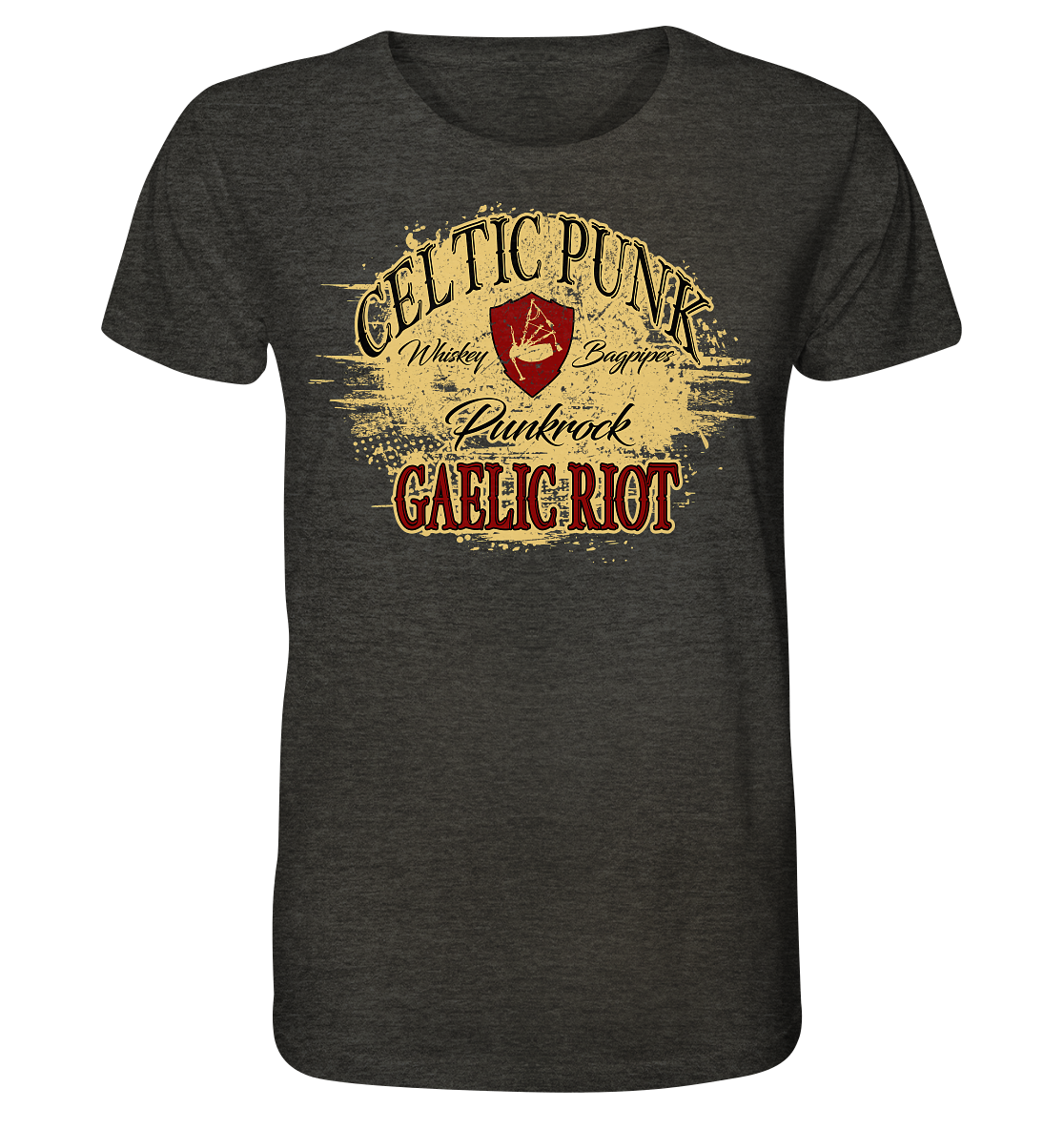 Celtic Punk "Gaelic Riot" - Organic Shirt (meliert)