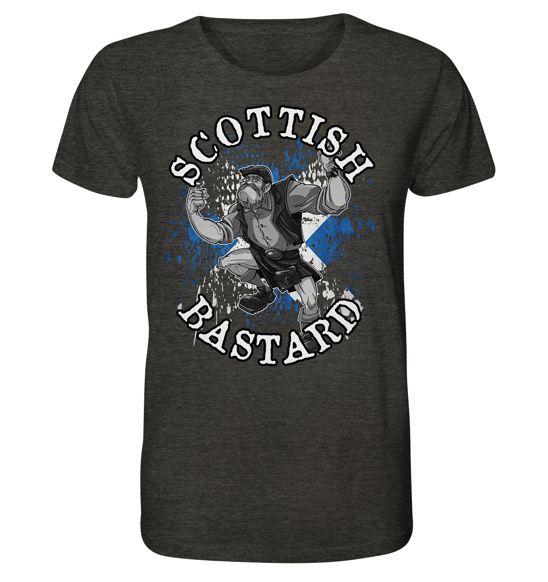 "Scottish Bastard" - Organic Shirt (meliert)