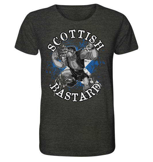 "Scottish Bastard" - Organic Shirt (meliert)