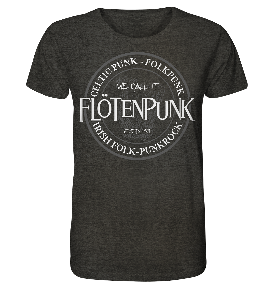 We call it "Flötenpunk" - Organic Shirt (meliert)