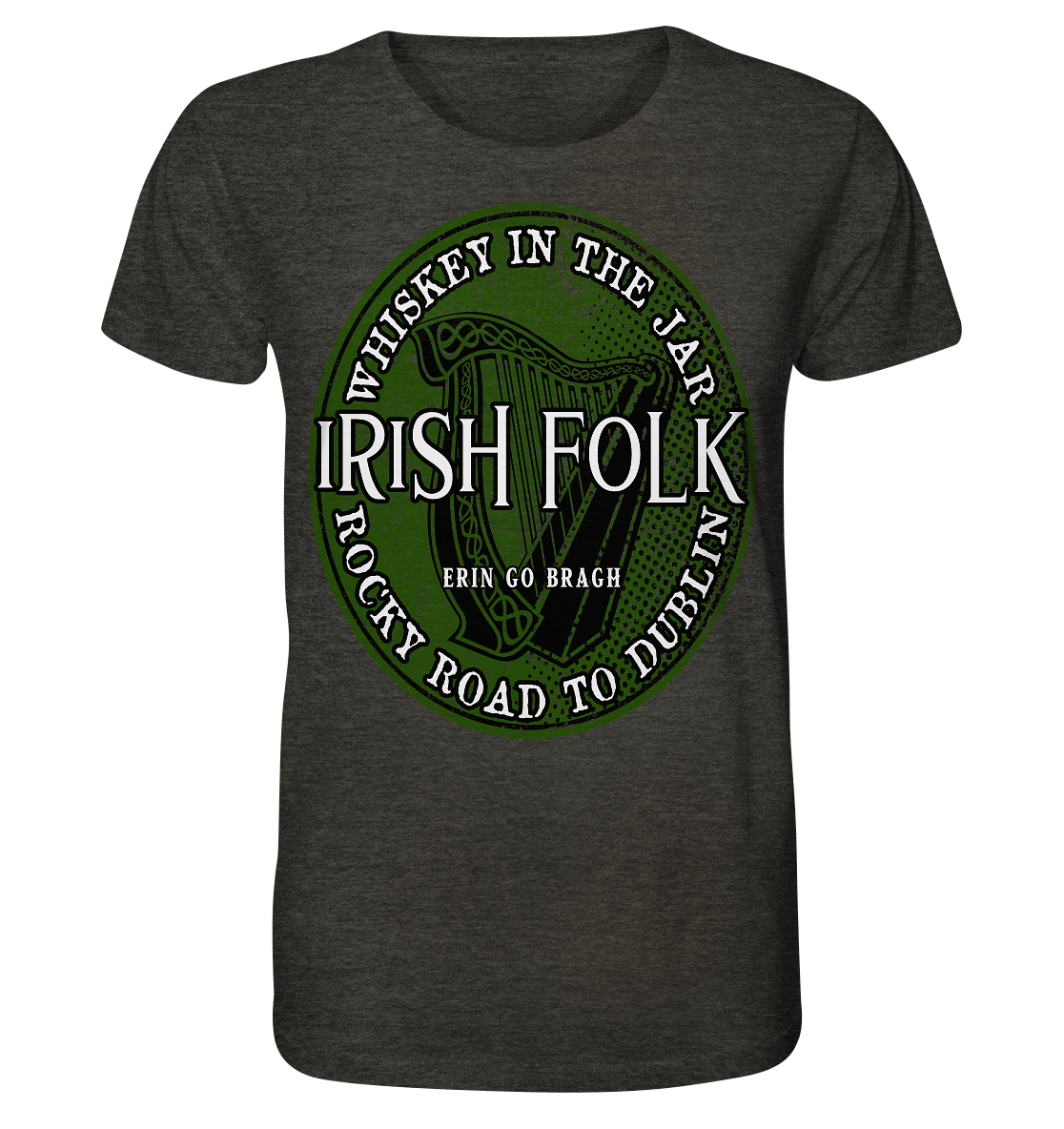 Irish Folk "Erin Go Bragh" - Organic Shirt (meliert)
