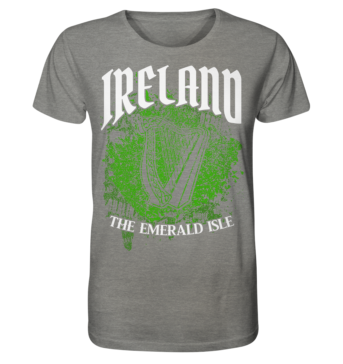 Ireland "The Emerald Isle / Splatter" - Organic Shirt (meliert)