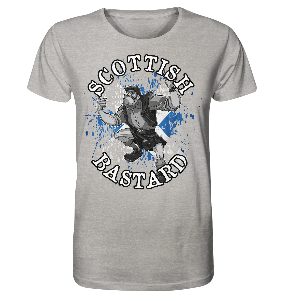 "Scottish Bastard" - Organic Shirt (meliert)