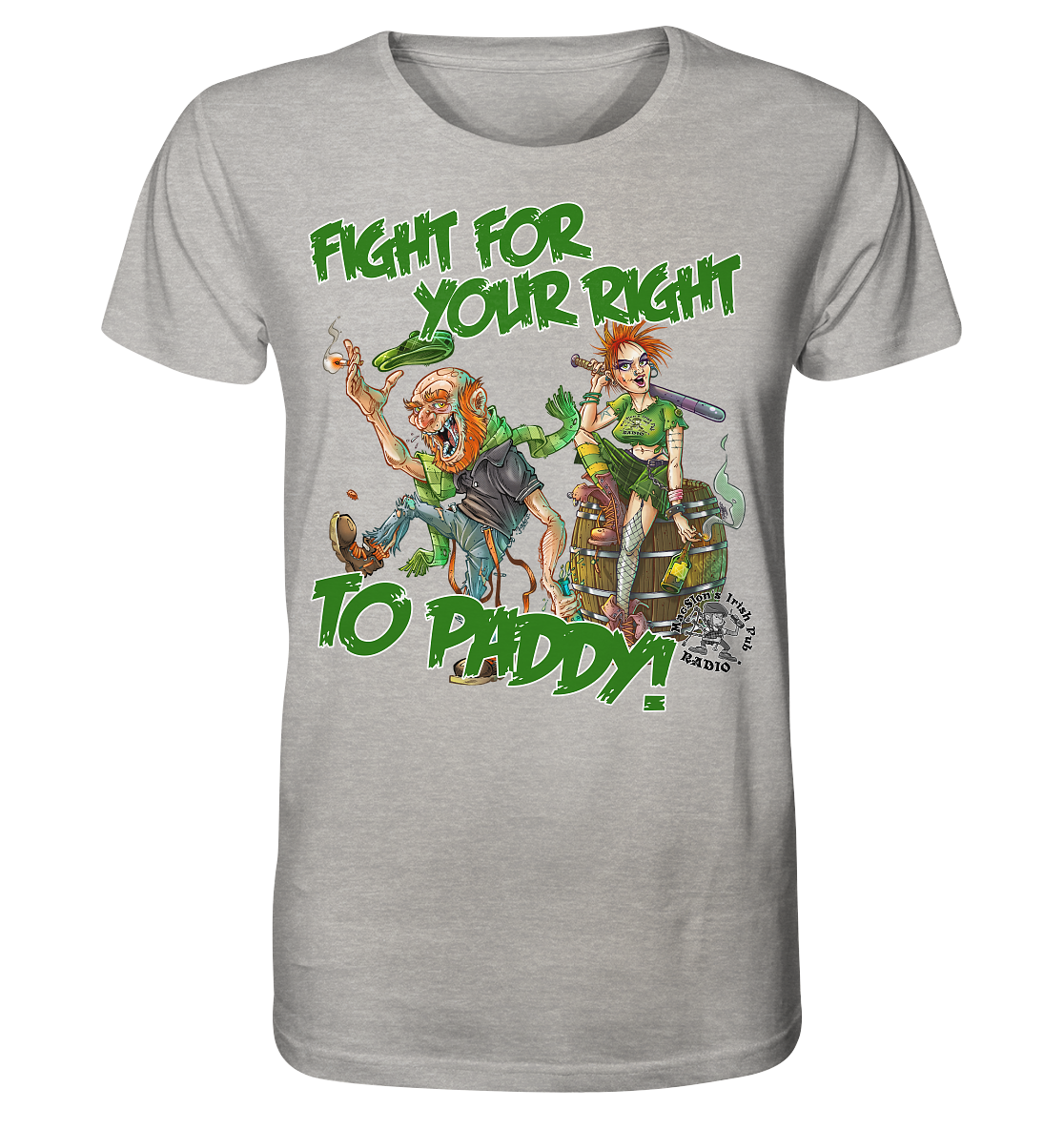 Fight For Your Right To Paddy - Organic Shirt (meliert)