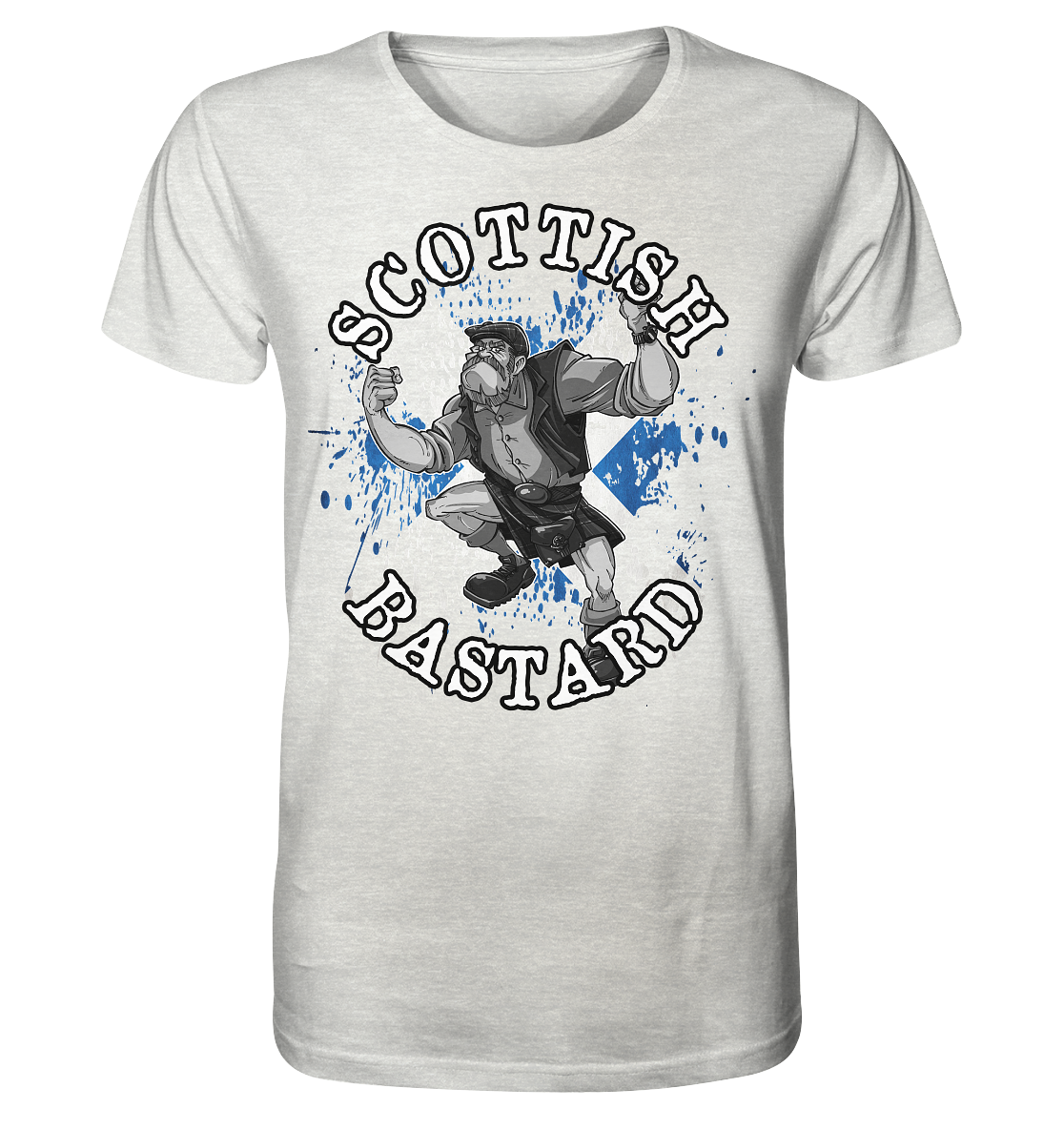 "Scottish Bastard" - Organic Shirt (meliert)