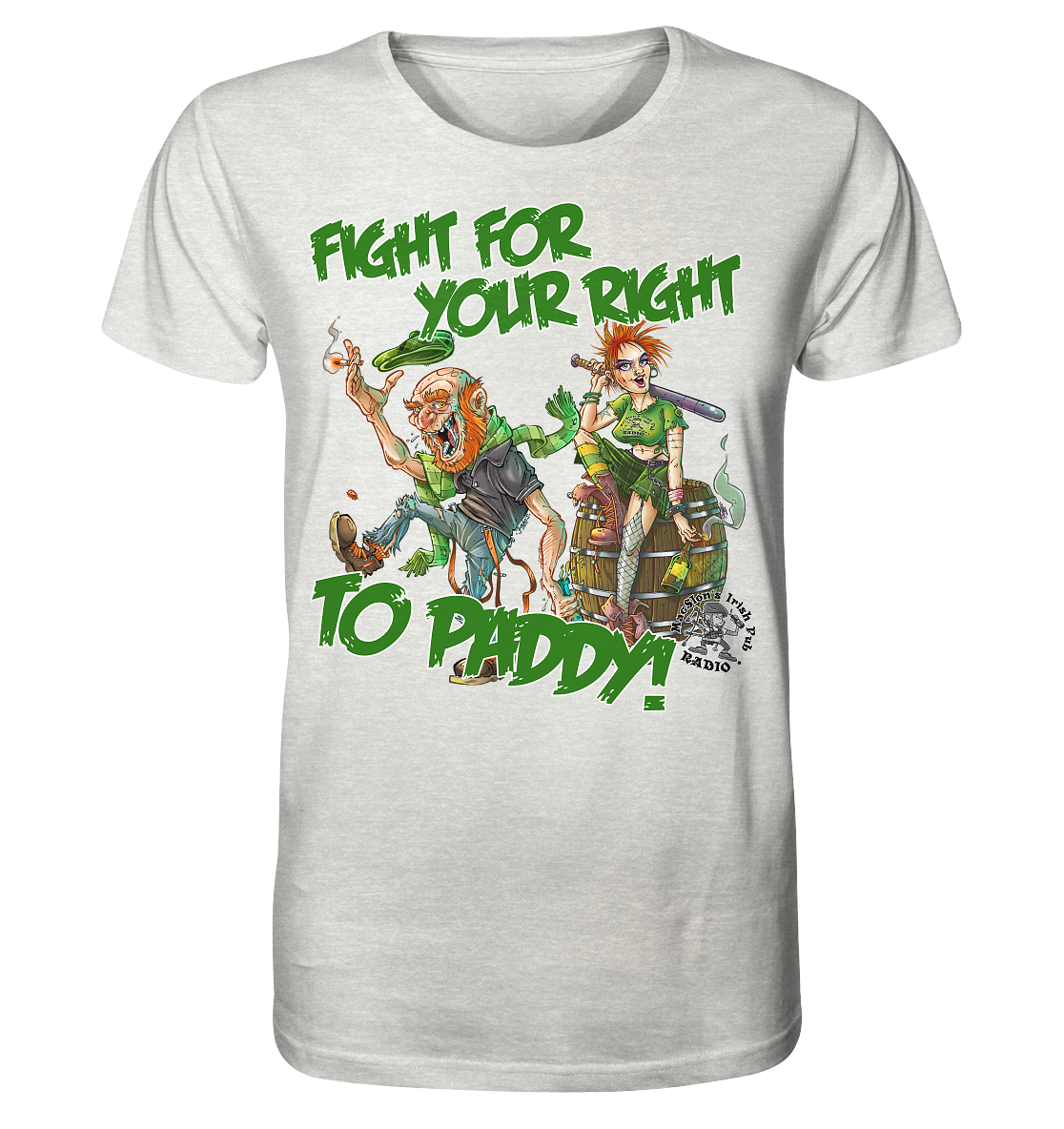 Fight For Your Right To Paddy - Organic Shirt (meliert)