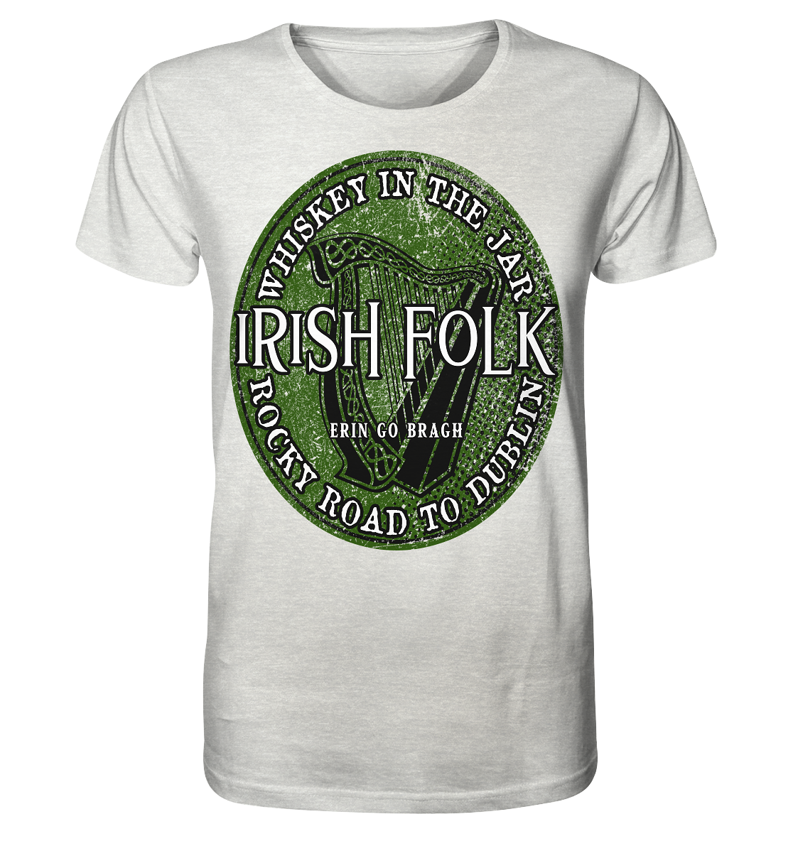 Irish Folk "Erin Go Bragh" - Organic Shirt (meliert)