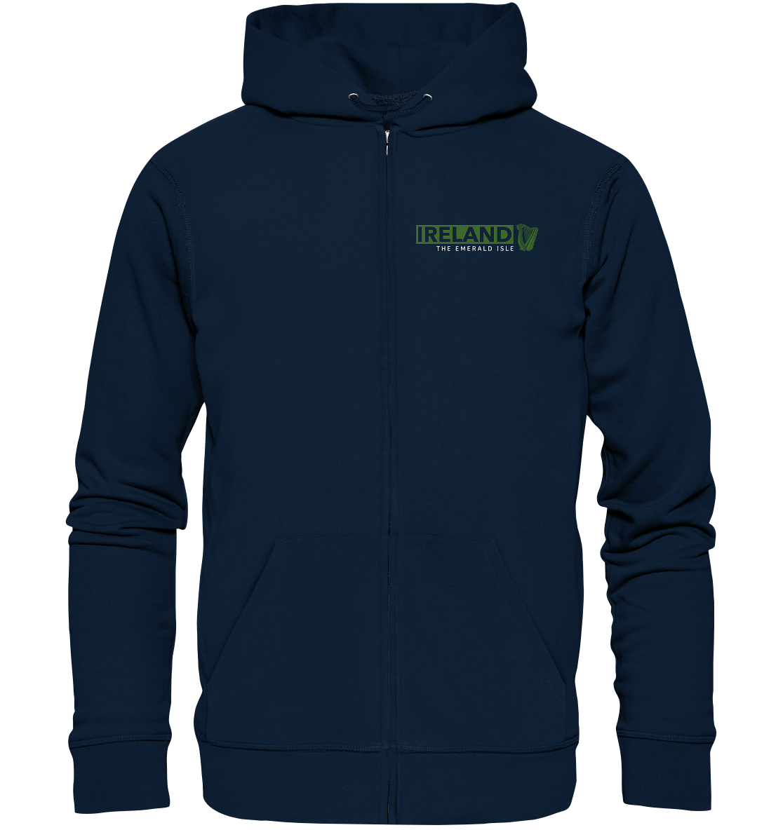 Ireland "The Emerald Isle / Harp" - Organic Zipper