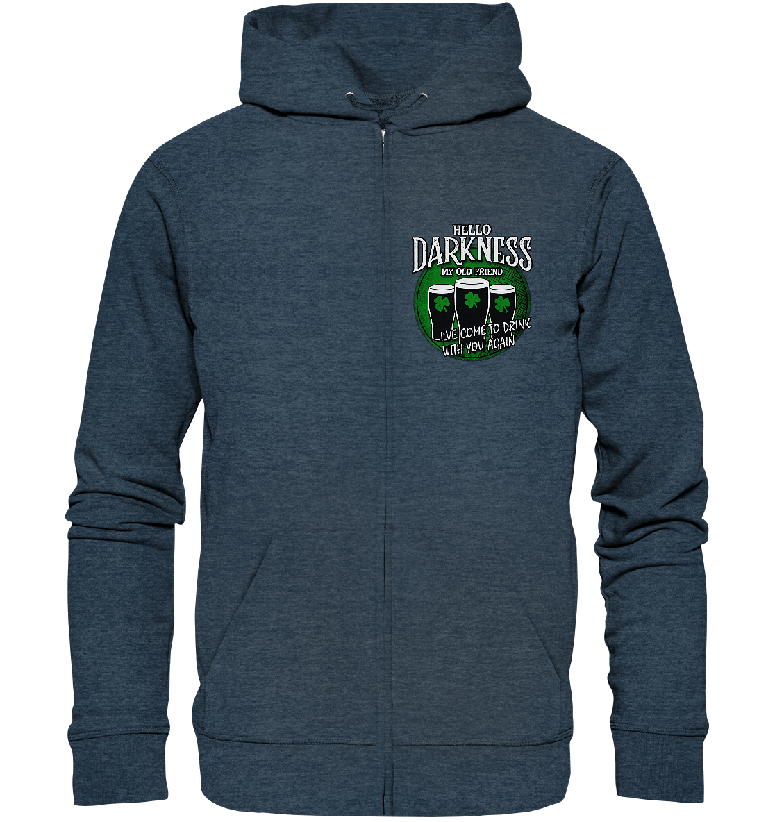 Hello Darkness My Old Friend - Organic Zipper