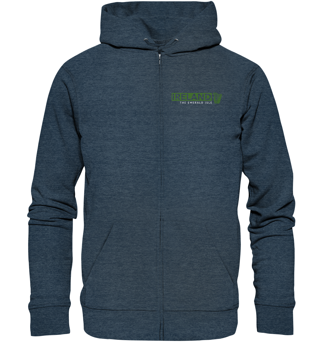 Ireland "The Emerald Isle / Harp" - Organic Zipper